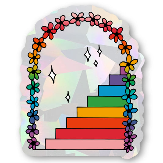 Flower Portal | Rainbow Maker Sun Catcher Sticker
