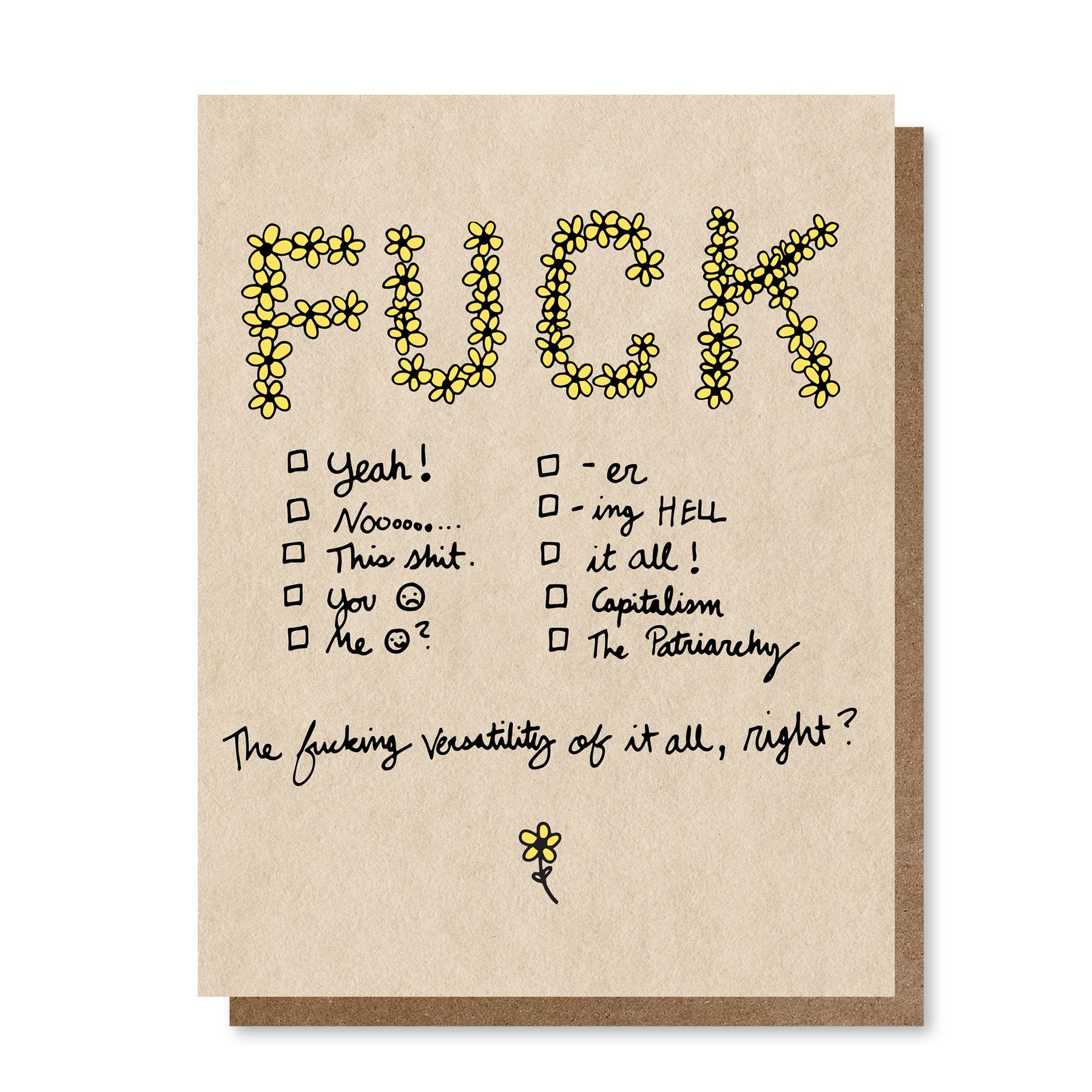 Fuck Checklist | Greeting Card