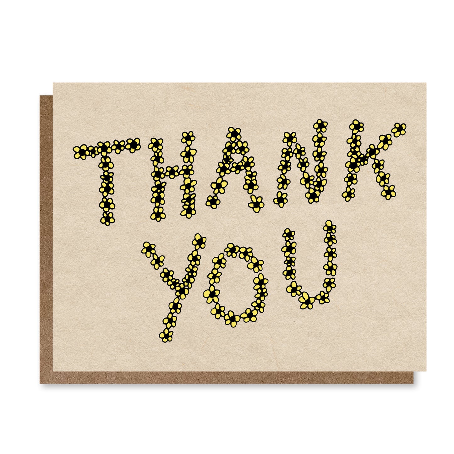 Flower Letters Thank You | Greeting Card