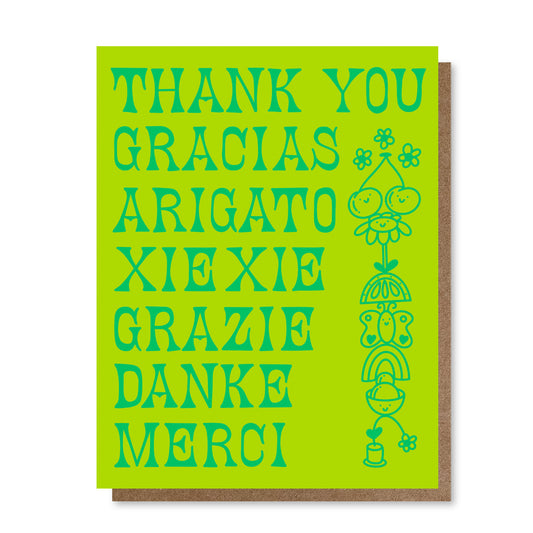 Thanks You From All Over | Greeting Card