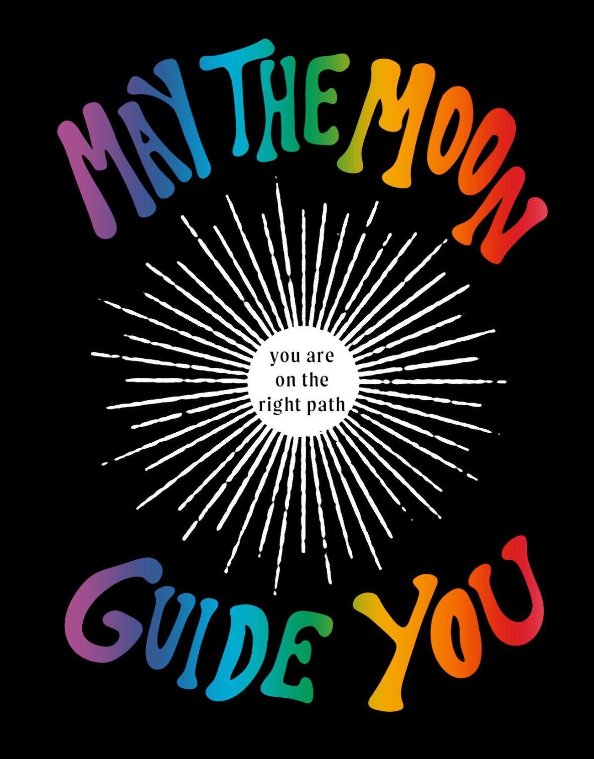 May The Moon Guide You | Scratch Off Greeting Card